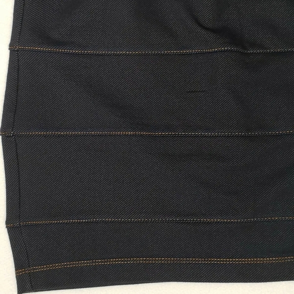 Blue Asphalt Womens Indigo Denim Paneled Stretch Pull On Skirt Size L. - Picture 5 of 10